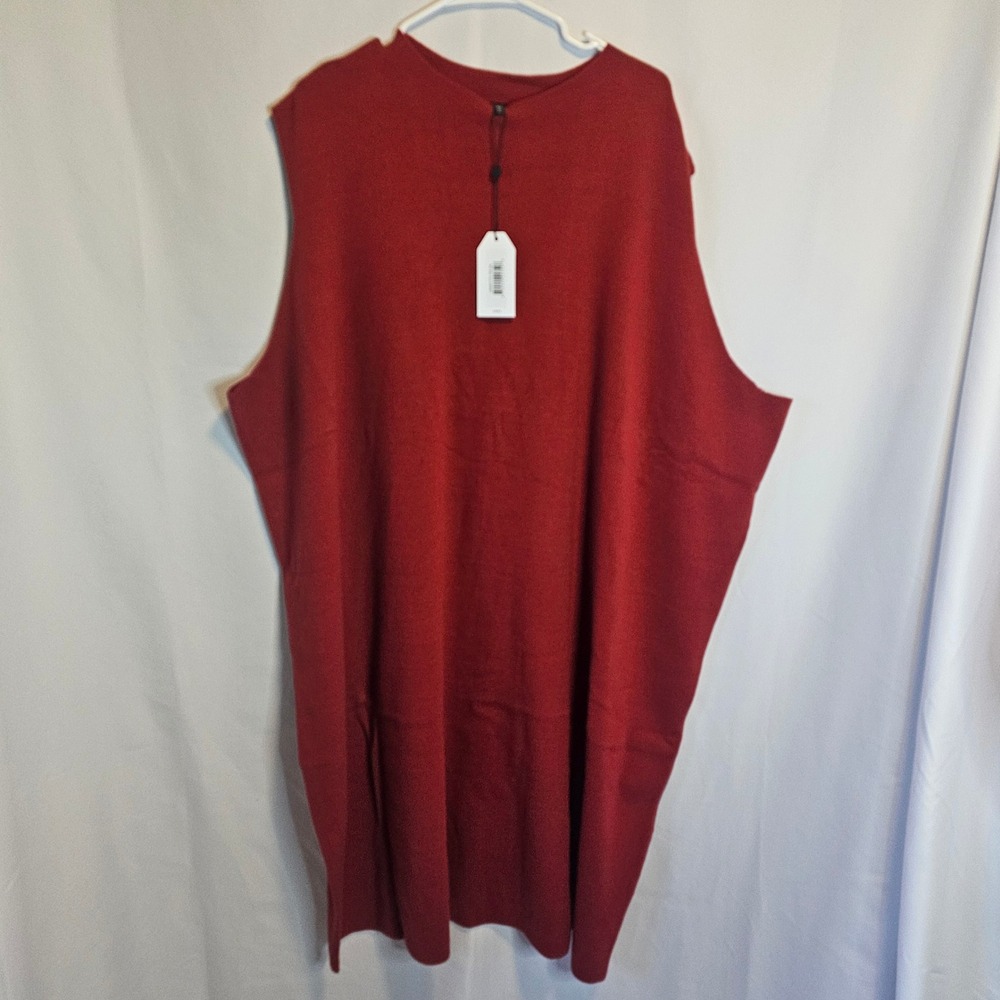 Universal Standard Red Sleeveless Sweater Dress 3XL=6X‎ Plus Size Knit NWT